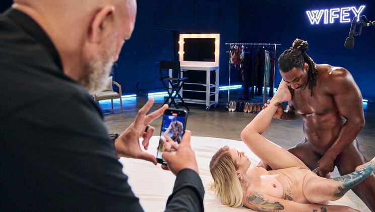 Saint LaRose and Ryan - Hotwife’s First Prone Bone BBC with Husband Watching