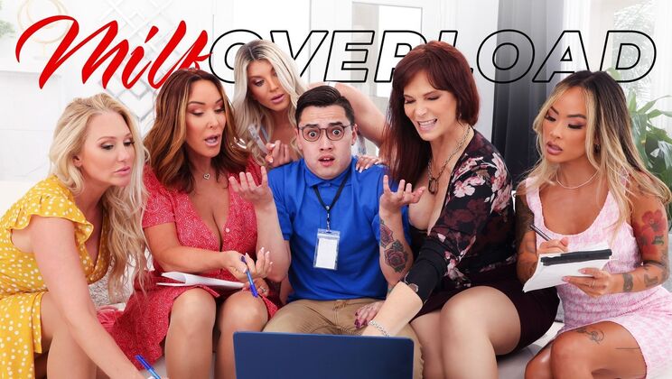 [MILFOverload] - Asian Blowjob Queens in High Heels & Stockings - Syren De Mer - Alexis Malone - Juan Loco - Rachel Steele - Linda Lan - Taylor Wild