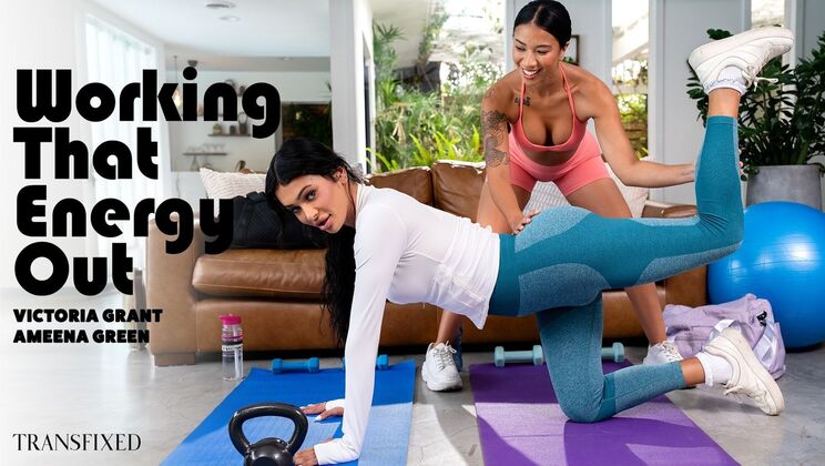 [Transfixed] - Brunette with Tattoos Licks Pussy Then Gets Fucked - Ameena Green - Victoria Grant