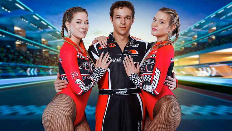 [StepSiblings] - Fishnet Babe Audition - Gagging on Cock, Tit Play & Pussy Licking - River Lynn - Jayden Marcos - Chloe Rose