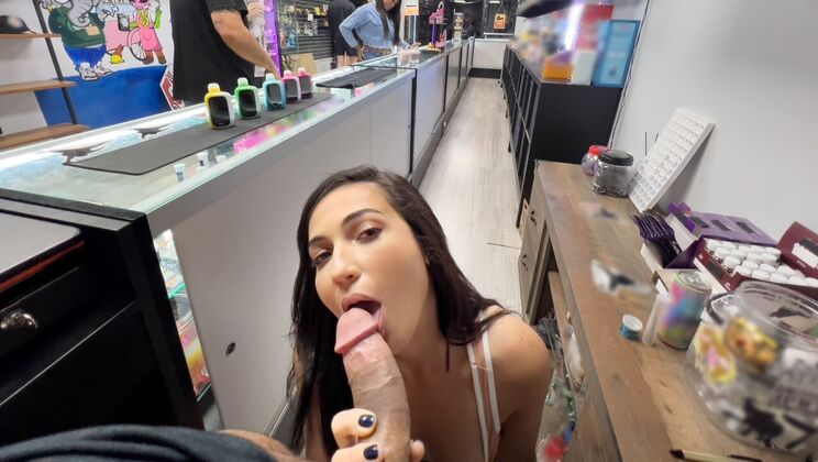 Mira Luv Sucks Mike Ox's Dick And He Fucks Her Pussy Missionary After A Vape