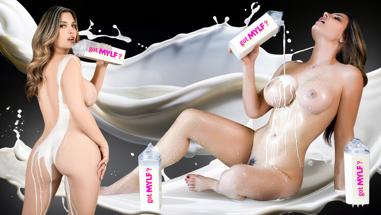 MILF Krystal Sparks Dripping With Milk And Cum After Thong Tease